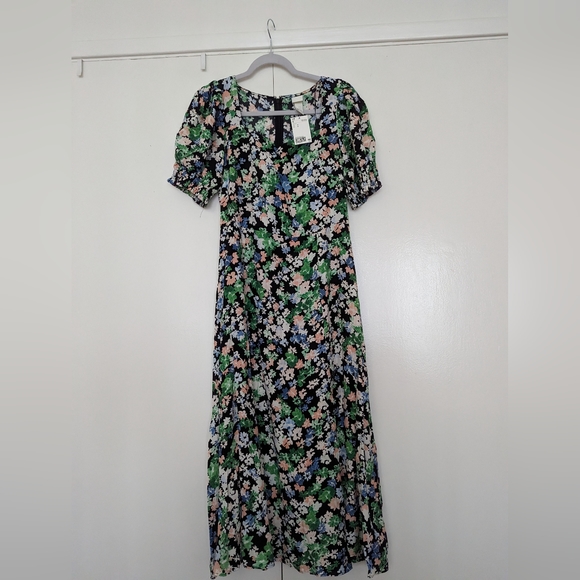 Influencer H&M Floral Midi Dress M BNWT - Picture 2 of 3